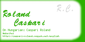 roland caspari business card